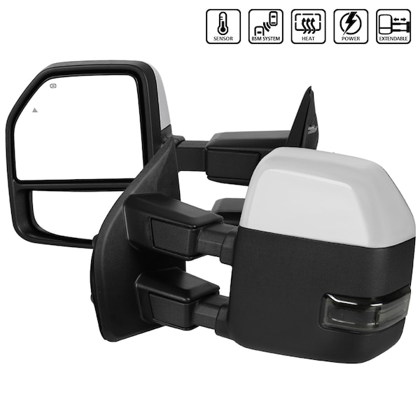 Spec-D Tuning 17-Up Ford F250 Superduty-Towing Mirrors RMX-F25017F2GH-P-FS - main